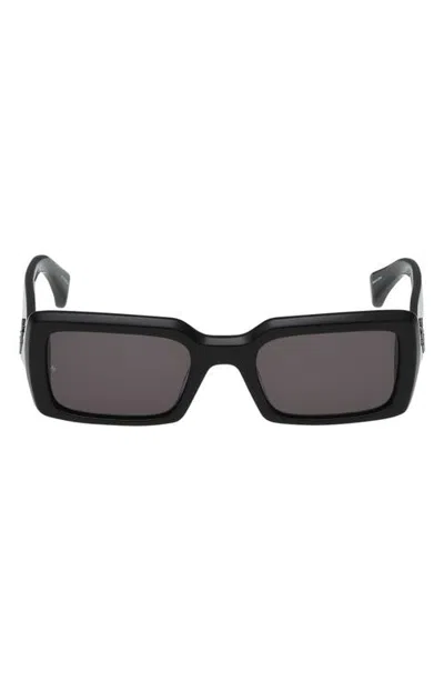 Rag & Bone 54mm Rectangular Sunglasses In Black