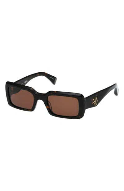 Rag & Bone 54mm Rectangular Sunglasses In Black
