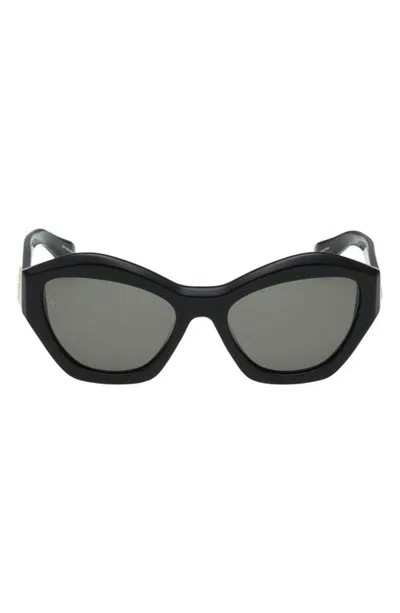 Rag & Bone 55mm Butterfly Sunglasses In Black