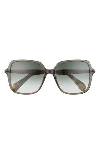 Rag & Bone 55mm Gradient Square Sunglasses In Green