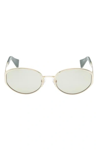 Rag & Bone 55mm Oval Sunglasses In Gold