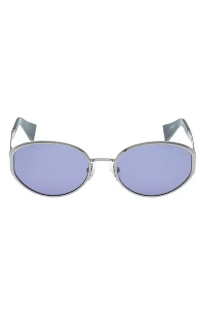 Rag & Bone 55mm Oval Sunglasses In Purple
