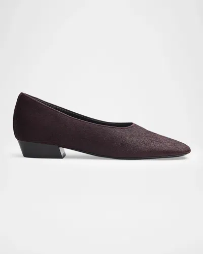 Rag & Bone 55mm Poppi Calf Hair Ballerina Flats In Black