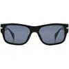 Rag & Bone 55mm Rectangular Sunglasses In Blue