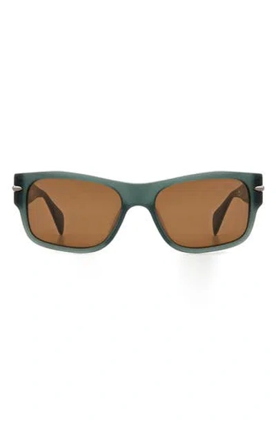 Rag & Bone 55mm Rectangular Sunglasses In Brown