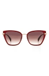 Rag & Bone 56mm Gradient Cat Eye Sunglasses In Brown