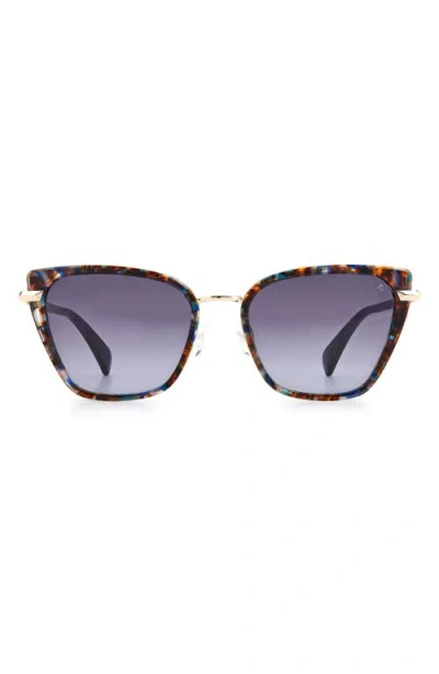 Rag & Bone 56mm Gradient Cat Eye Sunglasses In Multi
