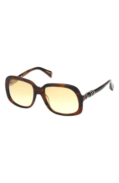 Rag & Bone 56mm Gradient Square Sunglasses In Yellow