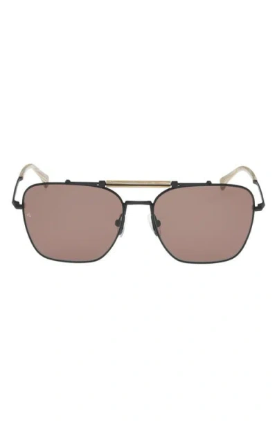 Rag & Bone 56mm Navigator Sunglasses In Black