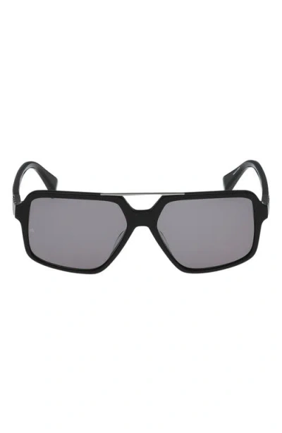 Rag & Bone 56mm Navigator Sunglasses In Black