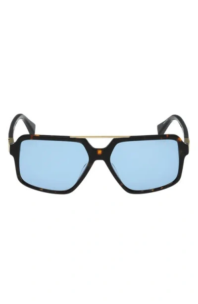Rag & Bone 56mm Navigator Sunglasses In Blue