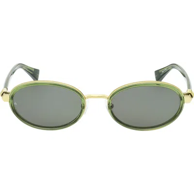 Rag & Bone 56mm Oval Sunglasses In Green