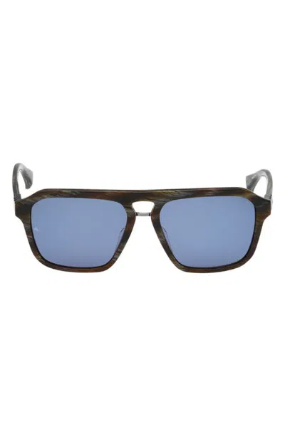 Rag & Bone 56mm Pilot Sunglasses In Black