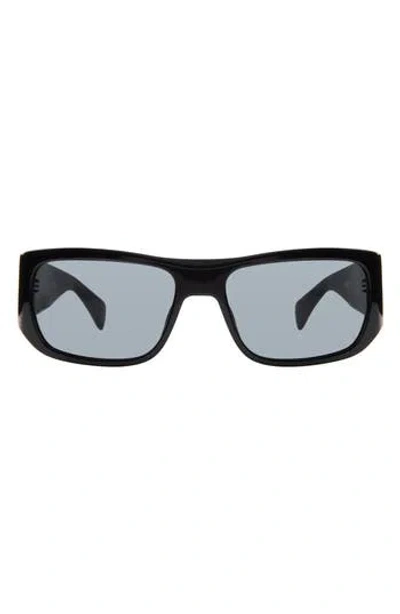 Rag & Bone 56mm Rectangular Sunglasses In Black