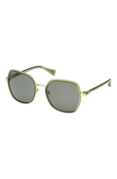 Rag & Bone 57mm Butterfly Sunglasses In Green
