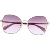 Rag & Bone 57mm Gradient Butterfly Sunglasses In Purple