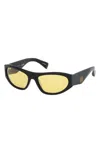Rag & Bone 59mm Rectangular Sunglasses In Black