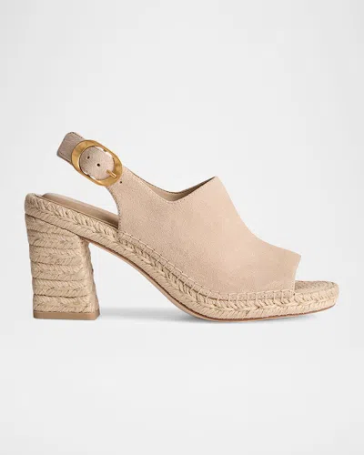 Rag & Bone Gigi Slingback Platform Espadrille Sandal In Neutral