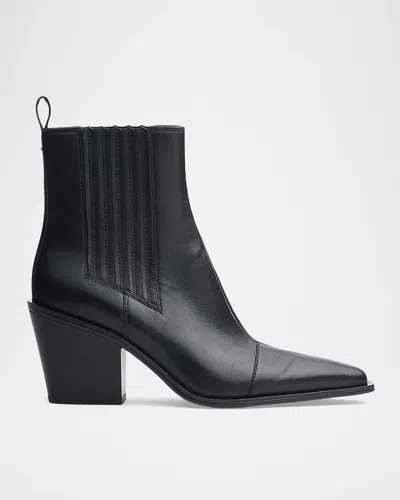 Rag & Bone 75mm Newbury Leather Chelsea Boots In Black