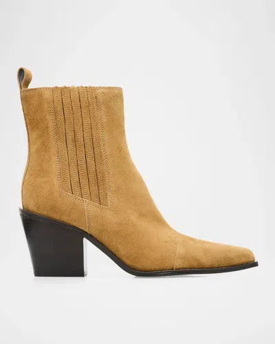 Rag & Bone 75mm Newbury Suede Chelsea Boots In Brown
