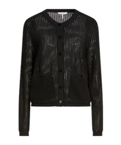 Rag & Bone A Lightweight Knitted Cardigan In Black
