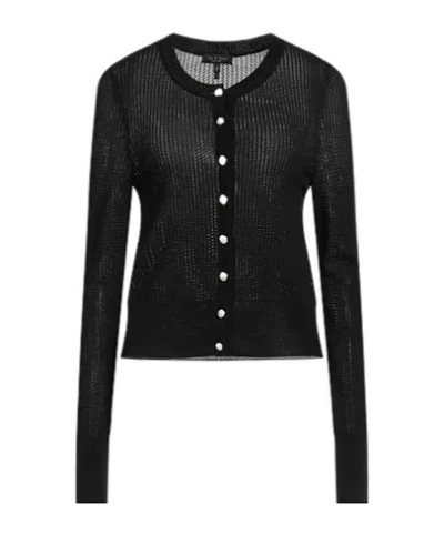 Rag & Bone A Lightweight Knitted Cardigan In Black