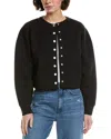 Rag & Bone Abby Scuba Cardigan In Black