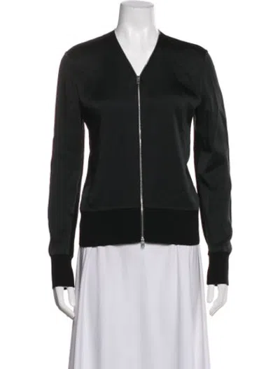 Pre-owned Rag & Bone Acetate Bomber Jacket In Black