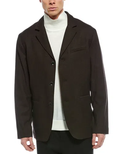 Rag & Bone Achilles Flannel Wool-blend Blazer In Brown