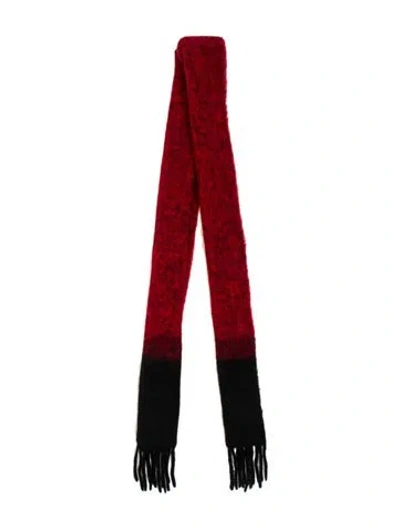 Pre-owned Rag & Bone Acrylic Colorblock Pattern Scarf In Multi