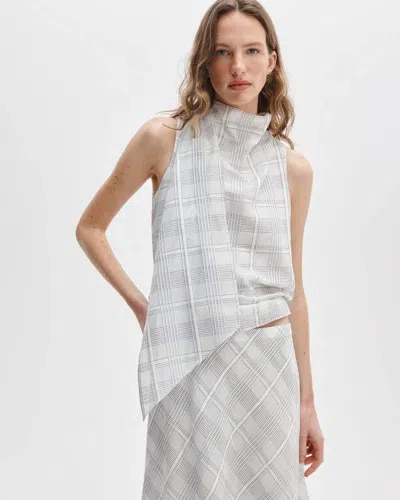 Rag & Bone Adela Cotton-silk Plaid Top In Multi