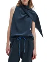 Rag & Bone Adela Silk Top In Blue