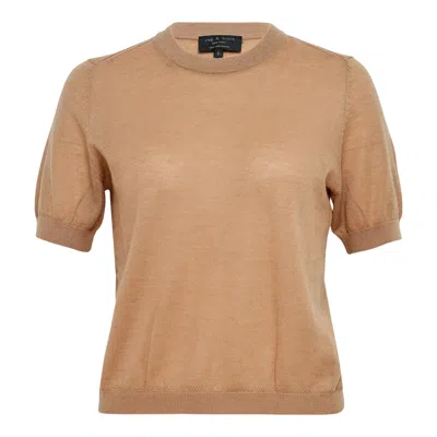 Rag & Bone Adeline Lightweight Cashmere Tee In Neutral
