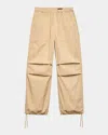 Rag & Bone Adina Drawstring Cotton Pants In Brown