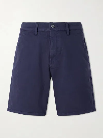 Rag & Bone Aero Straight-leg Cotton-blend Shorts In Blue