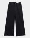 Rag & Bone Aiden Low-rise Wide Jeans In Black