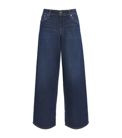 Rag & Bone Aiden Low-rise Wide-leg Jeans In Blue