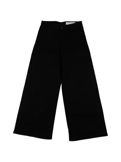Rag & Bone Aiden Low-rise Wide-leg Jeans In Black