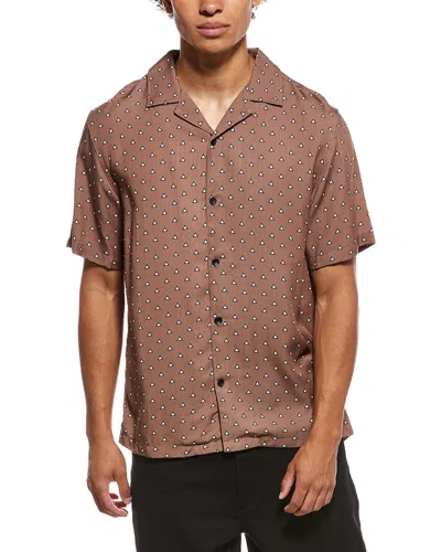 Rag & Bone Alan Printed Shirt In Brown