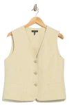 Rag & Bone Albany Solid Cotton & Linen Vest In Sand