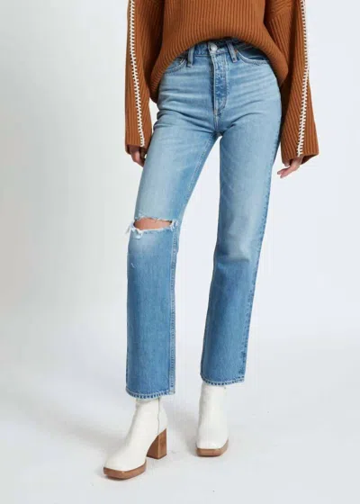 Rag & Bone Alex Straight Ankle Jeans In Delavan In Blue