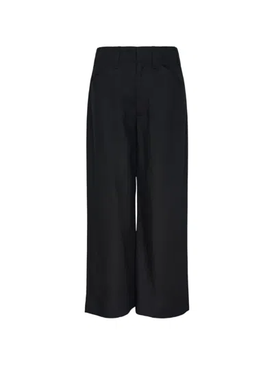 Rag & Bone Alison High-waist Wide-leg Trousers In Black