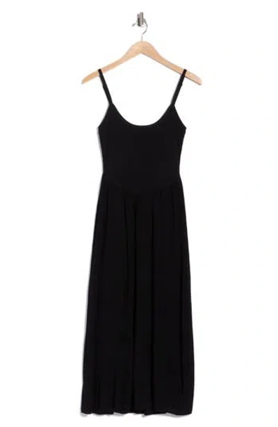 Rag & Bone Alison Mixed Media Sweater Dress In Black