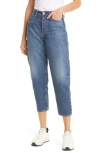 Rag & Bone Alissa High Waist Barrel Leg Crop Jeans In Blue