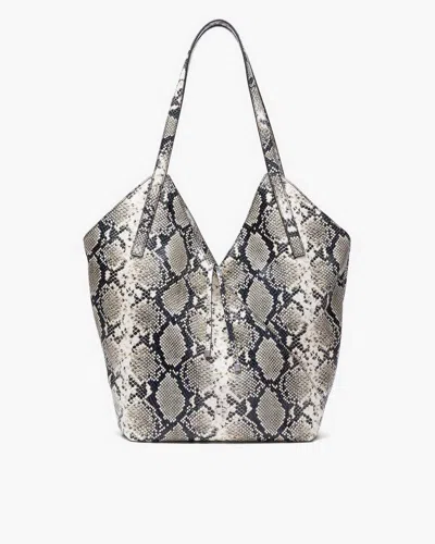 Rag & Bone Alix Snakeskin Leather Tote In Animal Print