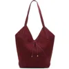 Rag & Bone Alix Suede Tote In Burgundy
