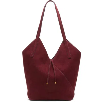 Rag & Bone Alix Suede Tote In Burgundy