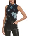 Rag & Bone Aliyah Mock Neck Sleeveless Mesh Top In Multi