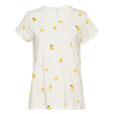 Rag & Bone All Over Lemon Print Tee In Multi