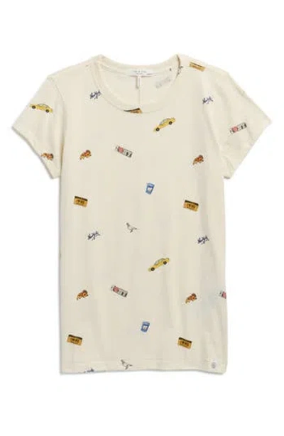 Rag & Bone All Over Nyc Patch T-shirt In White